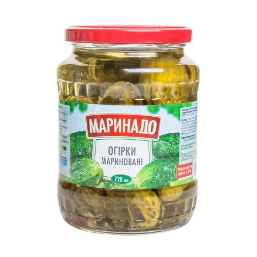 Огірок маринований 720 мл ТМ Маринадо фото 1 з 1