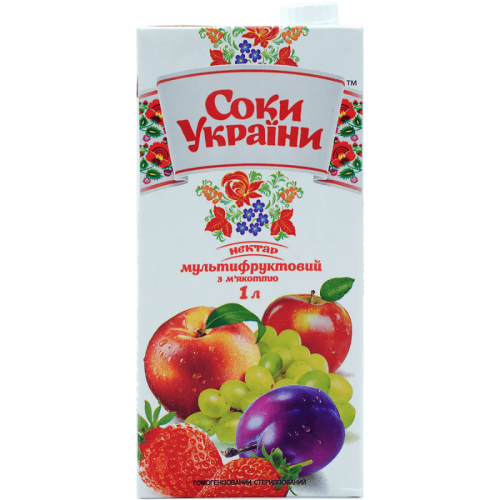 Сік мультифрукт 1 л. Соки України фото 1 з 1