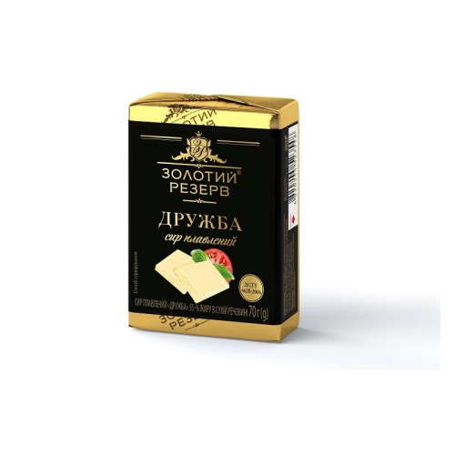 Плавлений сир ДРУЖБА Золотий Резерв 70г фото 1 з 1
